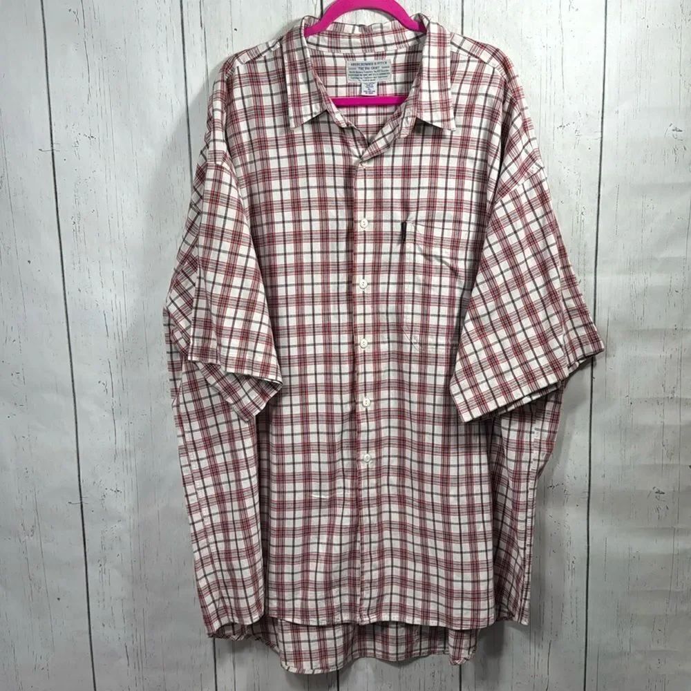 Vintage Abercrombie & Fitch The Big Shirt Plaid Button Front XL Oversized Y2K